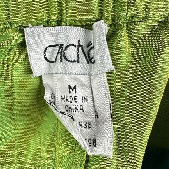 Vintage Cache Silk Maxi Skirt Womens M Blue Green Iridescent Western Boho Full - Picture 9 of 11